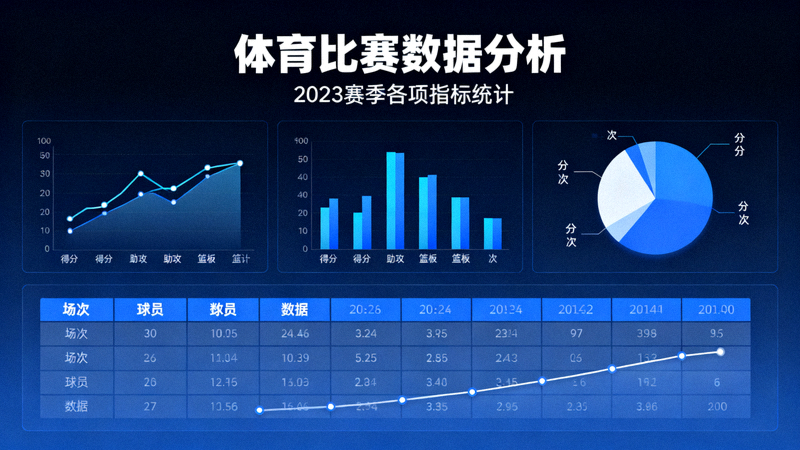 体育比赛数据分析图表与统计界面展示